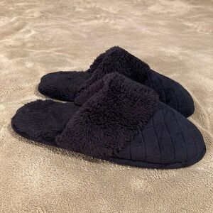 EUC Dearfoams Open Back Slip On Memory Foam Slippers Size L 9-10